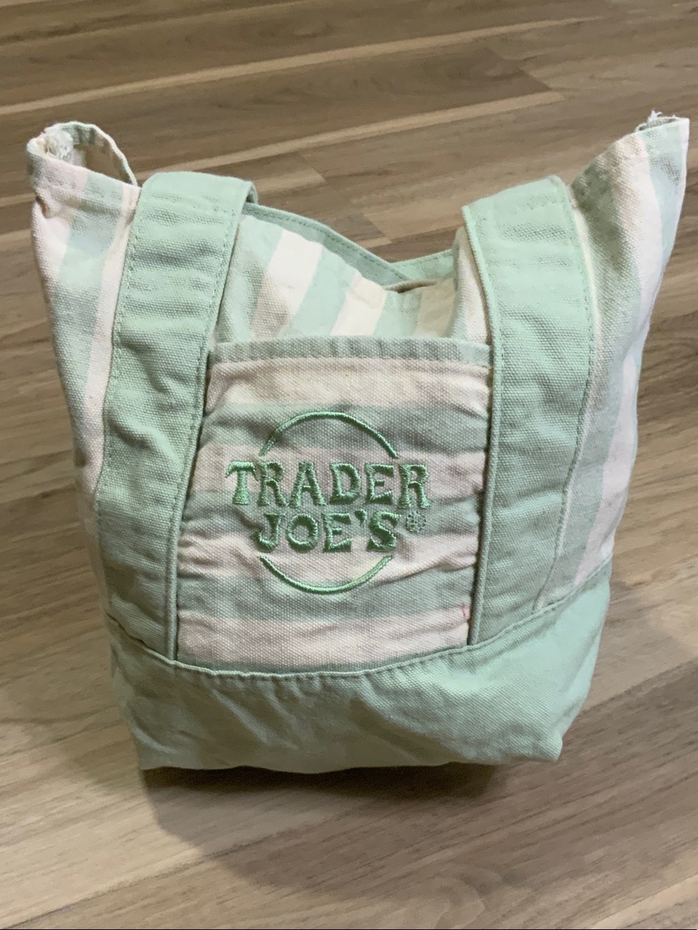 Trader Joe's Mint Green Canvas Tote Bag